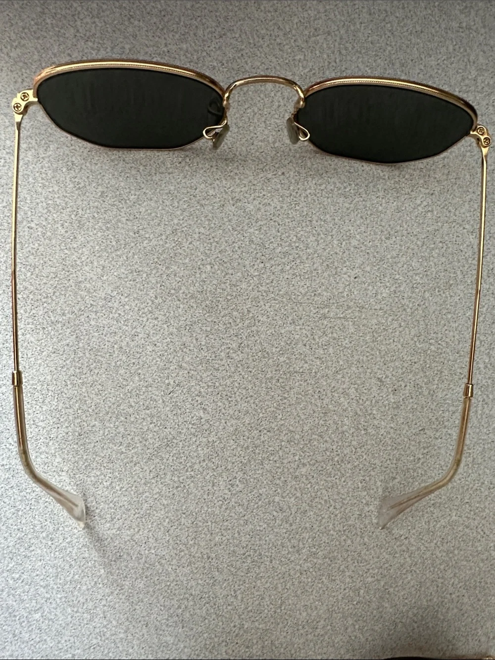 Ray-Ban Gold Frame Sunglasses with Green Lenses